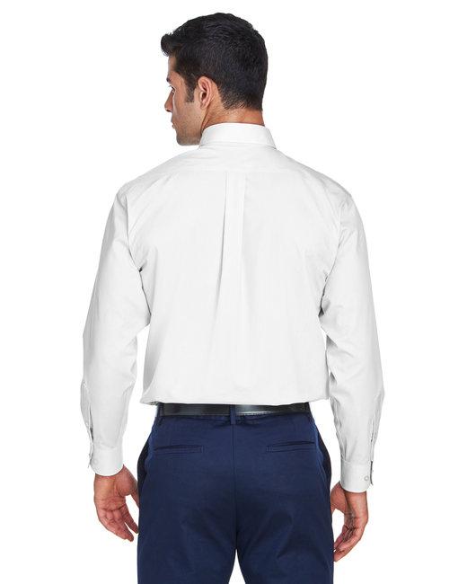 d620-devon-jones-mens-crown-collection-solid-broadcloth-woven-shirt - white