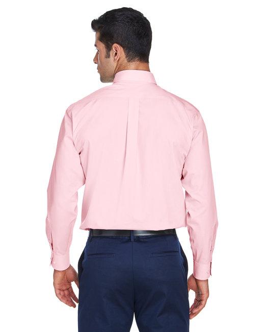 d620-devon-jones-mens-crown-collection-solid-broadcloth-woven-shirt - pink