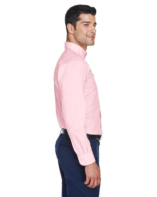 d620-devon-jones-mens-crown-collection-solid-broadcloth-woven-shirt - pink