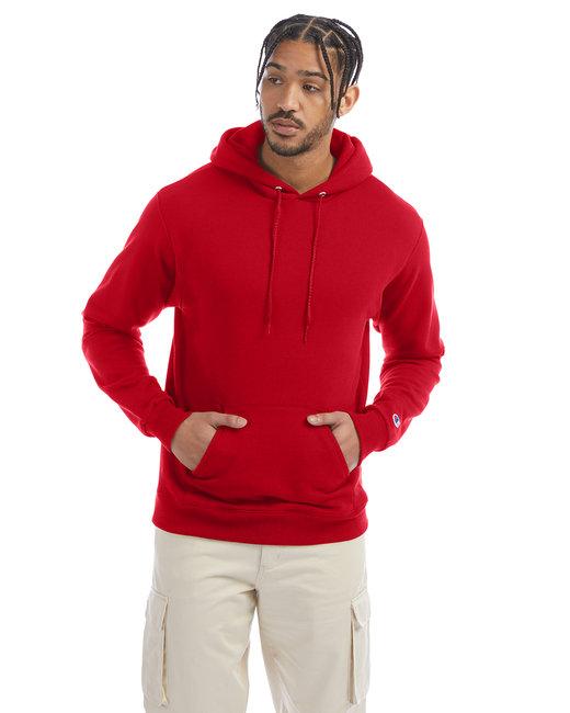 s700-champion-adult-powerblend-pullover-hooded-sweatshirt - scarlet
