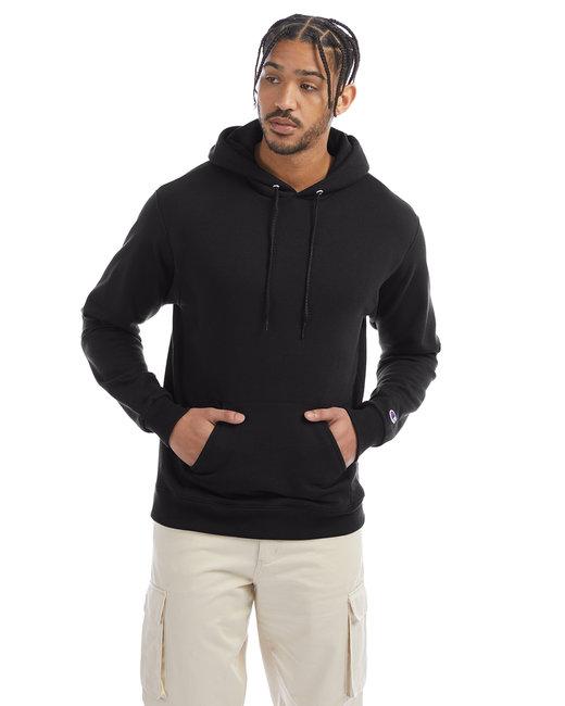 s700-champion-adult-powerblend-pullover-hooded-sweatshirt - black