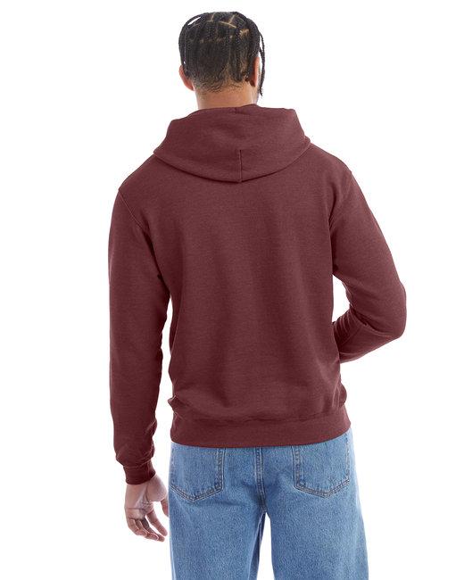 s700-champion-adult-powerblend-pullover-hooded-sweatshirt - maroon-heather