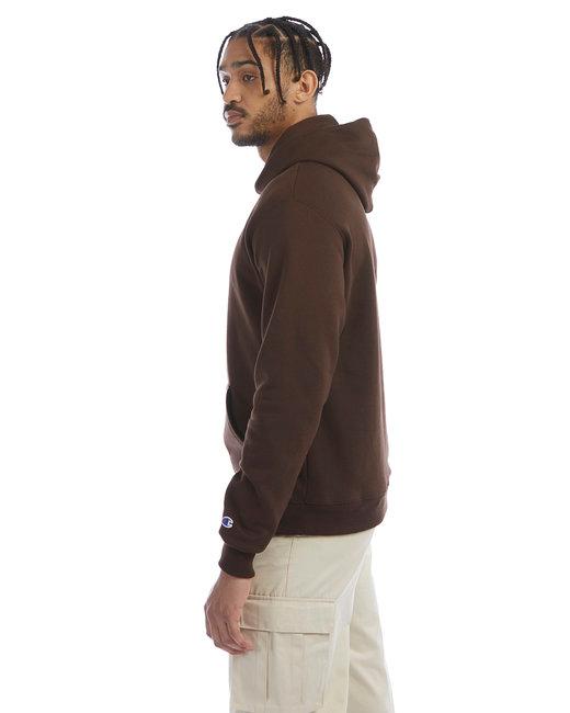 s700-champion-adult-powerblend-pullover-hooded-sweatshirt - chocolate-brown